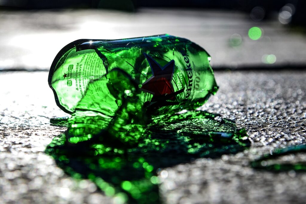 broken glass bottle